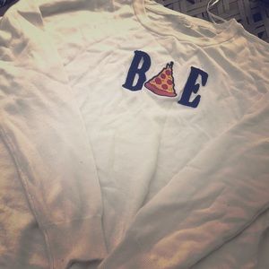 BAE White sweater. Perfect for couples!